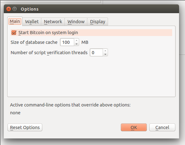 Choosing to start ikhcoin Core at login